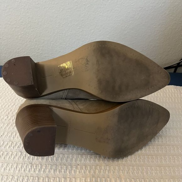 DOLCE VITA Women's Mushroom Suede Spade Pointed Toe Heeled Ankle Boot SZ 9 - Picture 6 of 9